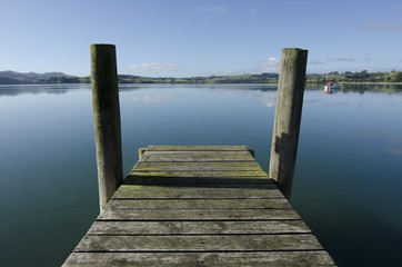 Empty wooden pier