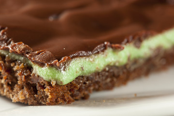 Homemade Chocolate and Mint Brownie