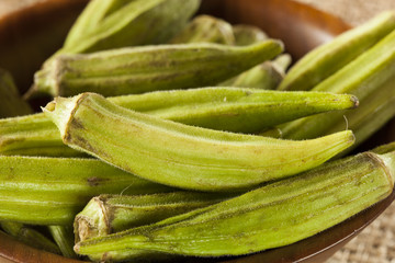 Organic Green Okra Vegetable