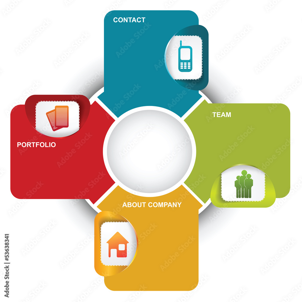 Poster vector abstract infographic background with icons