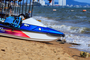 Obraz premium Jet ski on the Pattaya Beach.Thailand