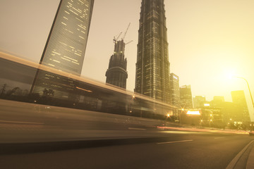 Shanghai  night view of traffic