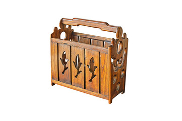 Wooden basket isolated