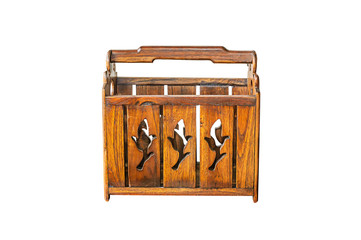 Wooden basket isolated