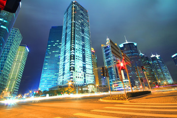 Shanghai Lujiazui Finance & City Buildings Urban night landscape