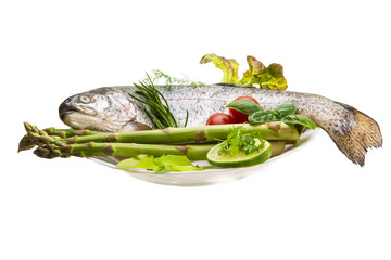 Fresh raw rainbow trout