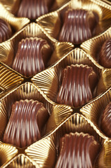 Box with chocolate pralines
