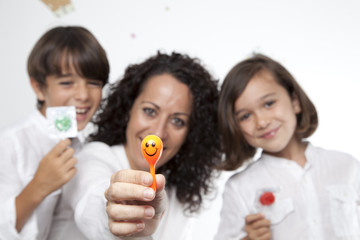 Familia con sonrisa