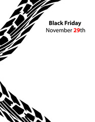 special black friday banner with tire design