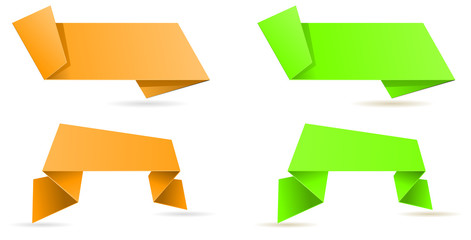 paper banner origami 3d