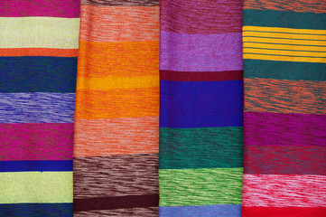 Colorful textile closeup