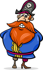 pirate captain cartoon illustration
