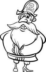 pirate captain cartoon coloring page