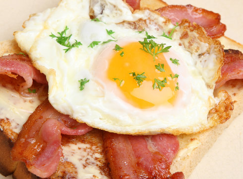 Bacon and Fried Egg on Toast