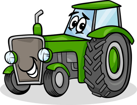 tractor character cartoon illustration Stock Vector | Adobe Stock