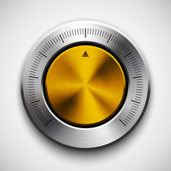 Technology Volume Button with Metal Texture