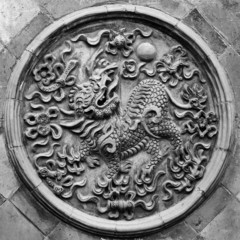 carved lion pattern