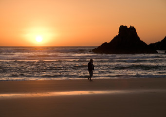 Sunset in the beach