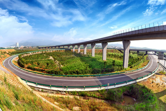 Highway and viaduct