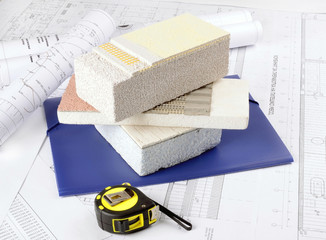 Piece of Styrofoam   with plaster, glue, net, polystyrene
