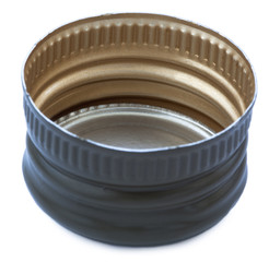 Isolated Green Metal Bottle Cap