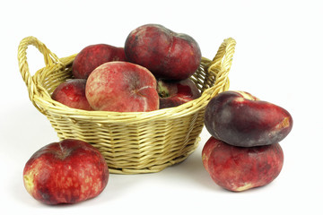 wild peaches on the white background
