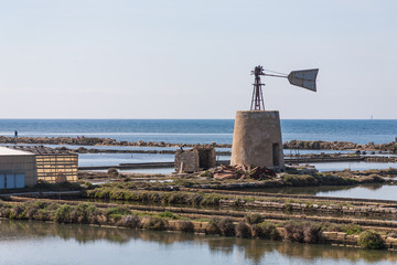 Old mill near Trapani (Sicily, Italy)