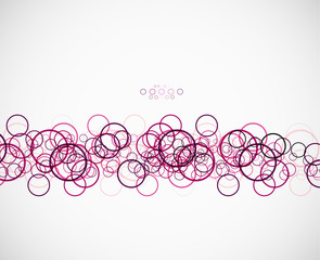 Abstract circles pattern template