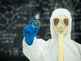 studying microorganisms in the lab