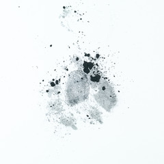 partial palm print with printing dust