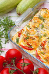 Delicious vegetables gratin