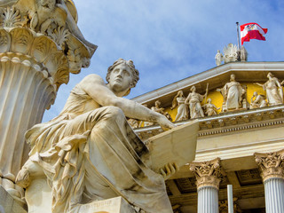 Obraz premium Austria, Wiedeń, Parlament