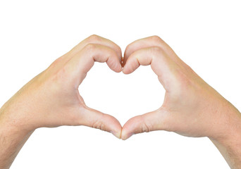 Fototapeta premium hands in the form of heart