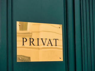 Schild, Privat,