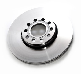 Brake disc on white background