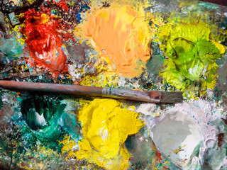Farbpalette eines Malers, Hintergrund