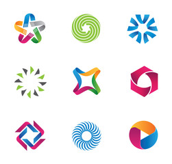Cool and colorful symbols
