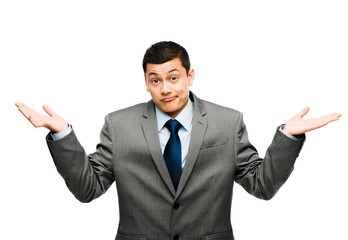 businessman giving up