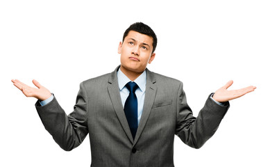 businessman giving up