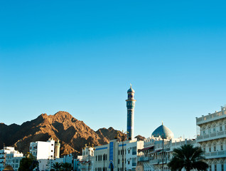 oman, muscat, minaret of mosque