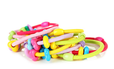 Scrunchies isolated on a white background