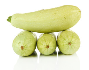 Fresh marrows, isolated on white