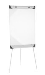 Empty flipchart isolated on white