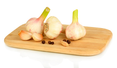 Garlic isolated on white