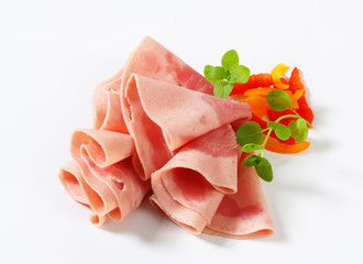 Thin ham slices