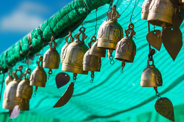 tradition asian bell in Big Buddha temple complex, Thailand