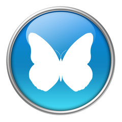 Bottone vetro farfalla