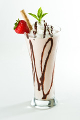 strawberry chocolate milk shake