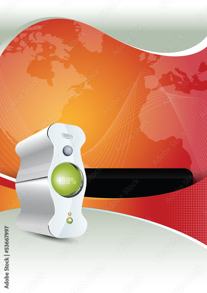 Aufkleber vector background for brochure with computer