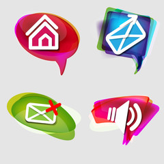 colorful bubbles for speech